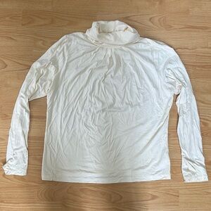 Talbots Cream Turtleneck Top